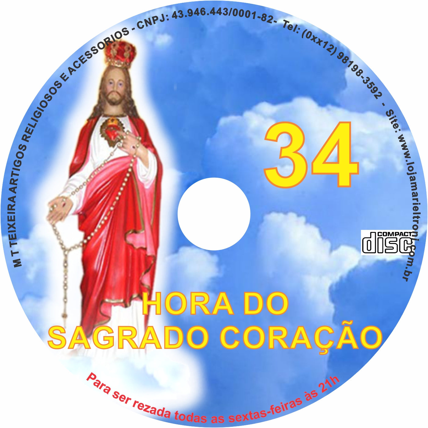 CD Hora do Sagrado Coração 34 CD Hora do Sagrado Coração 34